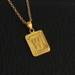 Gold letter necklace