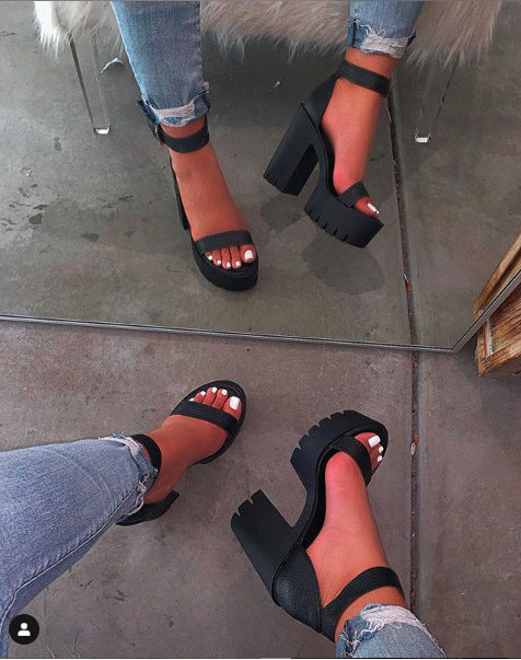 Women's Shoes Summer  High Heels Fashion Large Size Sandals