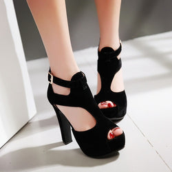 Fish Mouth Shoes Roman Sandals Women's Stiletto High Heels