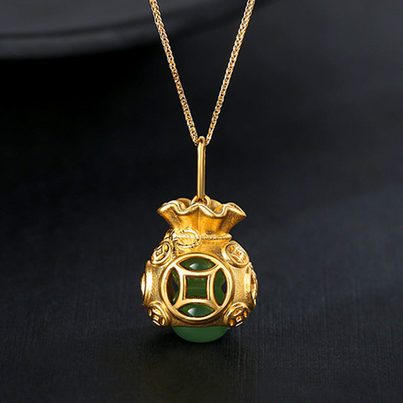 Vietnamese Sand Gold Antique Gold Collarbone Necklace