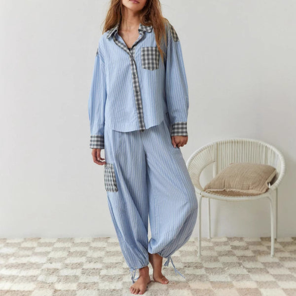 Women's Dressing Gown Plaid Shirt Outfit