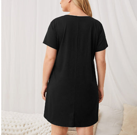Women's Dressing Gown Plus-sized Modal Rayon Short Sleeve