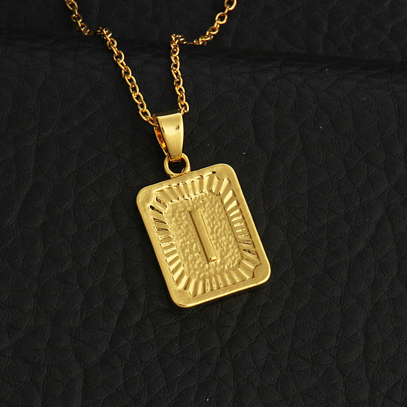 Gold letter necklace