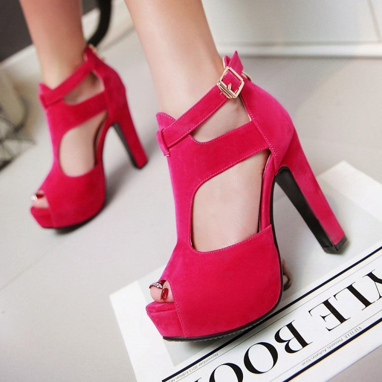Fish Mouth Shoes Roman Sandals Women's Stiletto High Heels