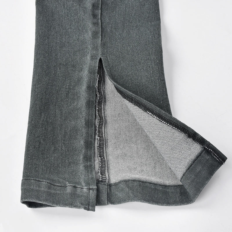 Lace-up Zip Denim Jumpsuit Women