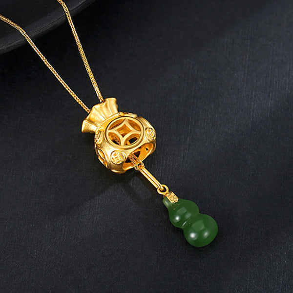 Vietnamese Sand Gold Antique Gold Collarbone Necklace