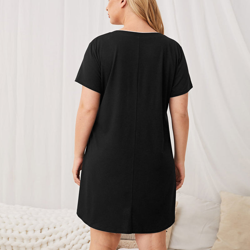 Women's Dressing Gown Plus-sized Modal Rayon Short Sleeve